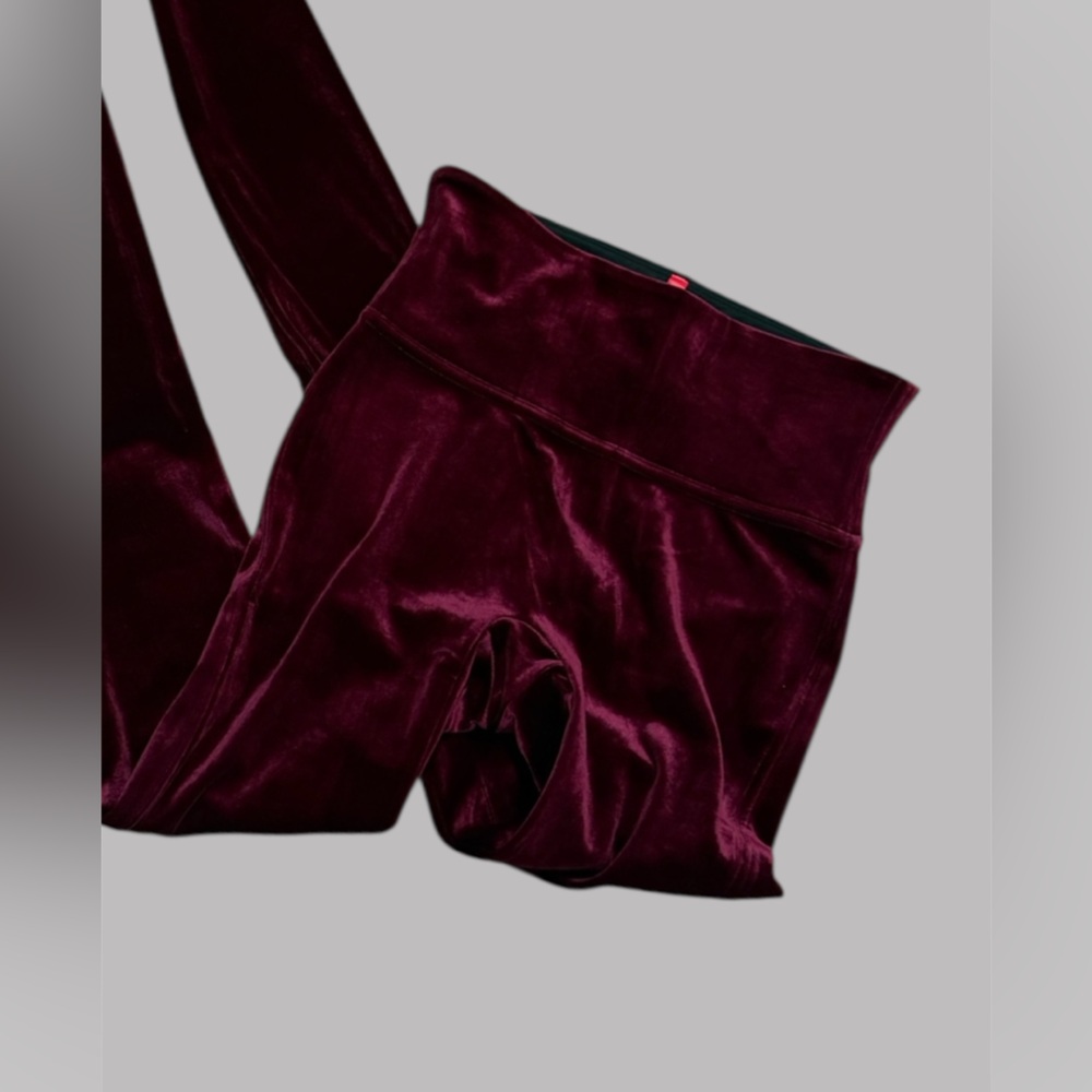 Spanx Red Velour Leggings